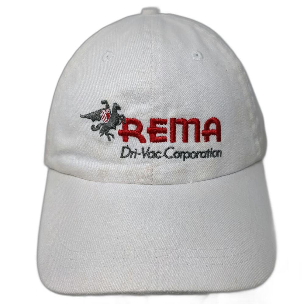AMC Baseball Cap White One Size Slideback Rema Dri-Vac Corporation Logo Hat